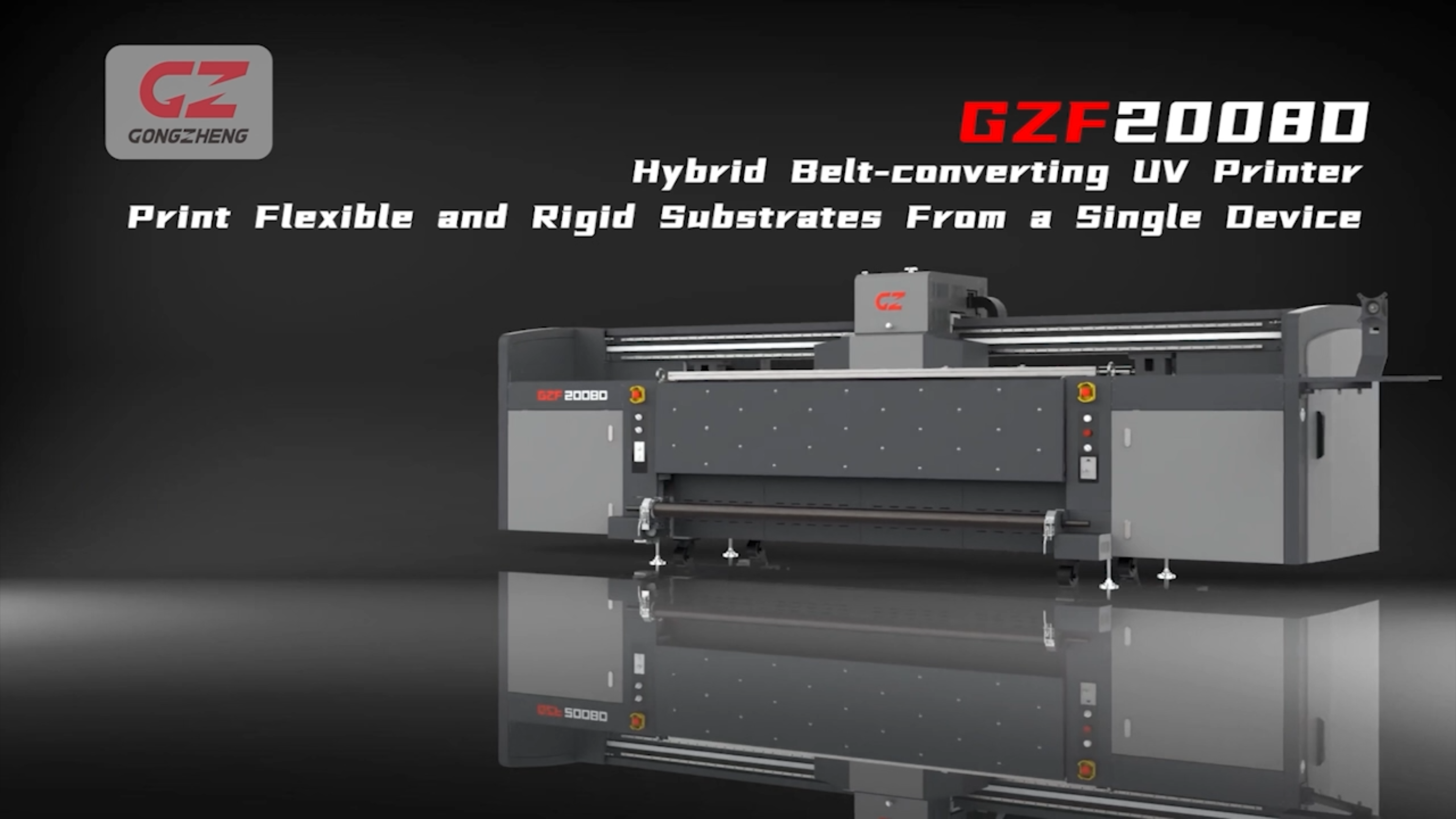 GZF2008D-GONGZHENG Flatbed UV Solutions Hybrid UV Solutions